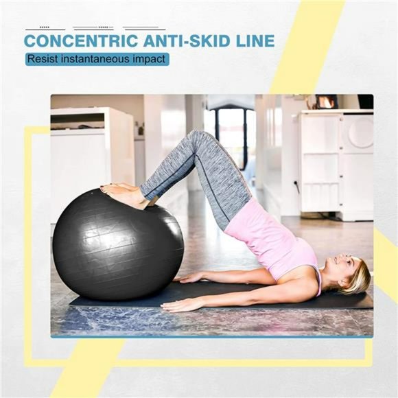 Exercise Ball Yoga Ball, Thick Anti-Slip Pilates Ball, Anti-Burst Fitness Ball - Picture 3 of 7